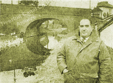 Mr Joe Barry (son of Joseph Barry) pictured in 1972 (From Tiverton Canal Co Archive)